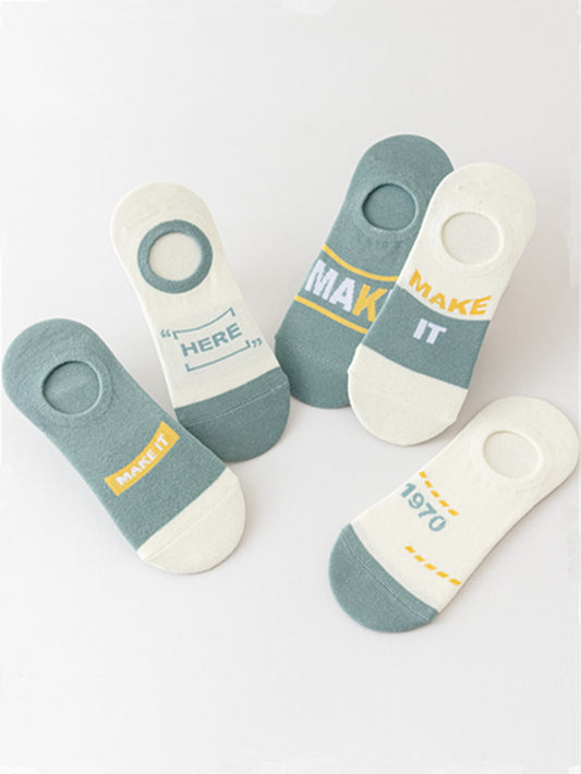 Make It Here Edition No Show Socks | 5-Pairs